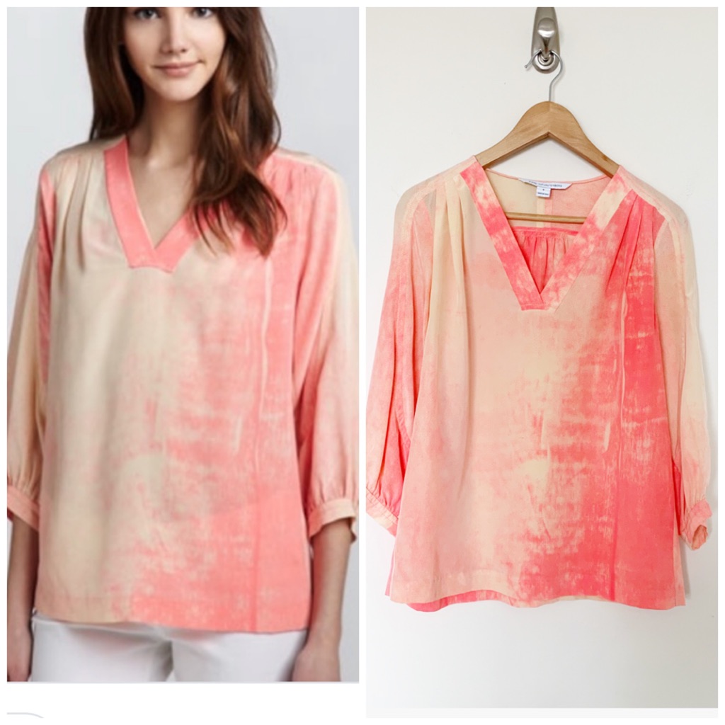 Dvf “New Cahil” Silk Blouse Size 6